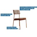 Ver imagem 3 de Cadeira de Cozinha Neo 1740 Aço Kit 2 Uni Cobre/linho Areia/courino Caramelo - Carraro