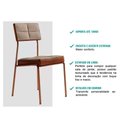 Ver imagem 4 de Cadeira de Cozinha Neo 1740 Aço Kit 2 Uni Cobre/linho Areia/courino Caramelo - Carraro