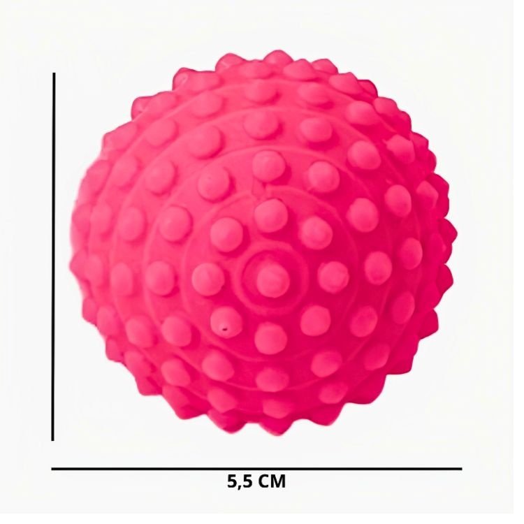 Kit 48 Bolinha Cravo Fisioterapia Anti Stress Mão Bola Pet Exercitadora - Rosa - 3