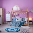 Ver imagem 4 de Luminária Pendente Madeira Nuvem 50cm Soquete E27 Infantil:Rosa Claro