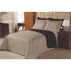 Cobre Leito King Dupla Face 3 Pçs Florença:marrom