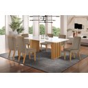 Ver imagem 1 de Sala de Jantar Ripada com 6 Cadeiras 1,80x0,90m - Imperatriz-riviera - Lj Móveis