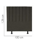 Ver imagem 2 de Cabeceira Estofada Carla 100cm Solteiro para Cama Box Quarto Linho Marrom - Gat Magazine