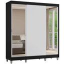 Ver imagem 3 de Guarda-Roupa Casal com Pés 3 Portas de Correr com Espelhos Reno Madesa
