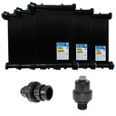 Ver imagem 1 de Kit Aquecedor Solar Piscina 20placas de 2mt Rosca + Válvulas