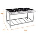 Ver imagem 2 de Fogão Industrial Profissional Extra Inox 8 Bocas 4 Duplas com Espera para Forno Ei8d4e - Venâncio