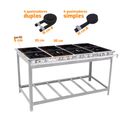 Ver imagem 3 de Fogão Industrial Profissional Extra Inox 8 Bocas 4 Duplas com Espera para Forno Ei8d4e - Venâncio