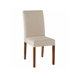 Cadeira Alfa Treo Made Móveis Madeira Maciça Cores Neutras Revestida com Tecido Lindo para Sala de J