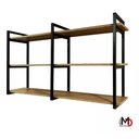 Ver imagem 4 de Prateleira Elegante Estilo Industrial Design Inovador Suspensa para Parede Sala Cozinha Quarto