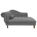 Ver imagem 1 de Recamier Barcelona 1,60 Suede Cinza - Dominic Decor