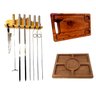 Kit Churrasco Com Tábua de Carne + Porta Espetos de Parede + Petisqueira - 1