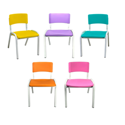 Kit 5 Cadeiras Infantil Iso Colors Brinquedoteca Escolas Ecomhome - 2