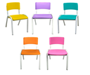 Ver imagem 2 de Kit 5 Cadeiras Infantil Iso Colors Brinquedoteca Escolas Ecomhome