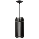 Ver imagem 1 de Luminária Pendente Madeira Tubo 35cm Soquete E27 Sala Quarto:preto