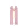 Luminária Pendente Madeira Tubo 35cm Soquete E27 Sala Quarto:rosa Claro - 3