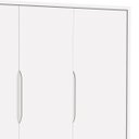 Ver imagem 4 de Guarda-Roupa Retrô 3 Portas Classic New Branco Fosco com Natural - MoveisAqui