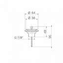 Ver imagem 2 de Válvula de Saída D´Água Universal para Lavatório com Tampa de Metal Docol