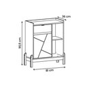 Ver imagem 5 de Aparador Bar Lizz Adega Pés de Madeira Maciça Barzinho- Off White C/ Cedro