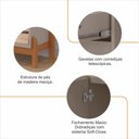 Ver imagem 2 de Aparador Bar Lizz Adega Pés de Madeira Maciça Barzinho- Off White C/ Cedro