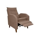 Ver imagem 4 de Poltrona Papai Reclinável Sala Mx 65 Yaris Buclê Marrom Matrix Original