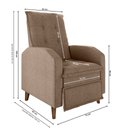 Ver imagem 6 de Poltrona Papai Reclinável Sala Mx 65 Yaris Buclê Marrom Matrix Original