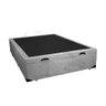 Base Box Baú Viúva Acolchões Suede Cinza 41x128x188 - 2