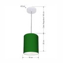 Ver imagem 4 de Lustre Pendente Cilíndrico Md-4012 Cúpula em Tecido 18x25cm Verde Folha - Bivolt