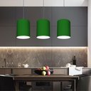 Ver imagem 2 de Lustre Pendente Cilíndrico Md-4012 Cúpula em Tecido 18x25cm Verde Folha - Bivolt