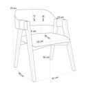 Ver imagem 5 de Kit 4 Cadeiras Sala de Jantar Estar Living Estofada Suran L02 Couríssimo Canela - Gtdnexxus