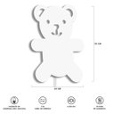 Ver imagem 5 de Luminária Abajur Parede Urso B Madeira G9 30cm Decoração:Branco