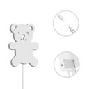 Ver imagem 3 de Luminária Abajur Parede Urso B Madeira G9 30cm Decoração:Branco