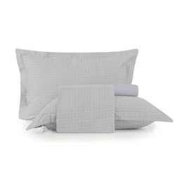 Jogo de Cama Casal 3 pçs Poá - Cinza - 1
