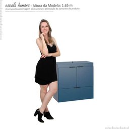 Gabinete Para Banheiro Madeira Lis 60 Sem Cuba Cozimax Azul - 2 Gabinete Para Banheiro Madeira Lis 60 Sem Cuba Cozimax Azul - 2