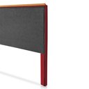 Ver imagem 5 de Cabeceira Cama Box King 1,93m Estofada Detalhe em Madeira Java Veludo Vermelho
