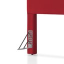 Ver imagem 4 de Cabeceira Cama Box King 1,93m Estofada Detalhe em Madeira Java Veludo Vermelho