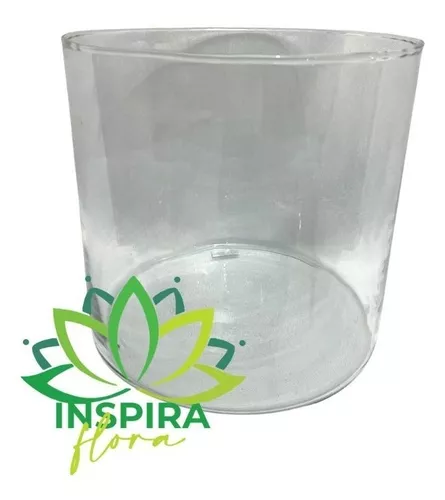 Vaso Cilíndrico 20x20 Tubo de Vidro Decoração Arranjos Sala - 6