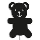Ver imagem 1 de Luminária Abajur Parede Urso B Madeira G9 30cm Decoração:Preto