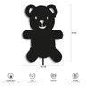 Luminária Abajur Parede Urso B Madeira G9 30cm Decoração:Preto - 5