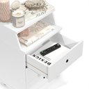 Ver imagem 4 de Mesa de Cabeceira Luxo New 3 Gavetas Branco – EJ Móveis