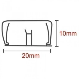 Canaleta de PVC FIta Dupla Face 2cmx1cmx200cm Polifort - 2