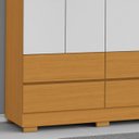 Ver mais imagens de Guarda Roupa Casal 187cm 6 Portas Vilo Cinamomo/off A15 - Mpozenato