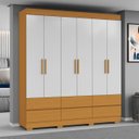 Ver imagem 1 de Guarda Roupa Casal 187cm 6 Portas Vilo Cinamomo/off A15 - Mpozenato