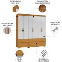 Ver imagem 3 de Guarda Roupa Casal 187cm 6 Portas Vilo Cinamomo/off A15 - Mpozenato