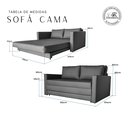 Ver imagem 5 de Sofá | Cama Casal Tecido Impermeável Acquablock | Cinza