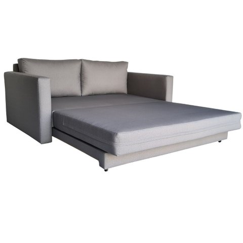 Sofá | Cama Casal Tecido Impermeável Acquablock | Cinza