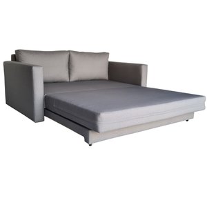 Sofá | Cama Casal Tecido Impermeável Acquablock | Cinza