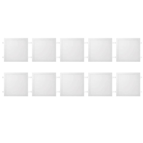 Kit 10 Painéis Led Embutir 24w Luz Branca Fortled