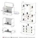 Ver imagem 6 de Conjunto de Quarto Berço 3 em 1 Guarda Roupa 4 Portas Cômoda 4 Gavetas MP4842 Branco Multimóveis