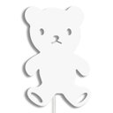 Ver imagem 1 de Luminária Abajur Parede Urso Madeira G9 30cm Decoração Bebê - Branco