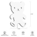 Ver imagem 5 de Luminária Abajur Parede Urso Madeira G9 30cm Decoração Bebê - Branco